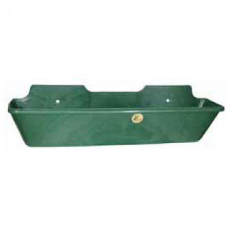 Mangeoire PVC rectangulaire 50L pour fixation murale - 1569/5 - Mangeoire PVC rectangulaire 50L vert pour fixation murale prix pièce par 5