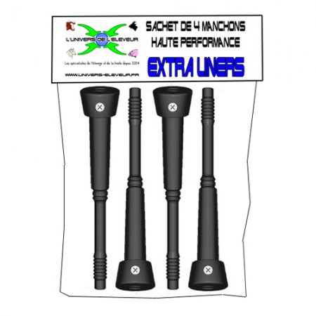 Sachet 4 manchons caoutchouc bovin adaptable Delaval - D07EL - Sachet 4 manchons Extra Liner caoutchouc bovin adaptable Delaval (Corr. 99900703)