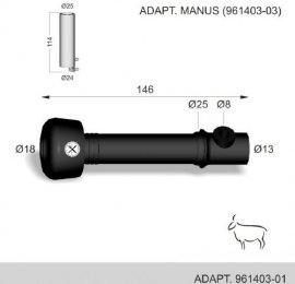 Sachet 2 manchons caoutchouc brebis adaptable Delaval