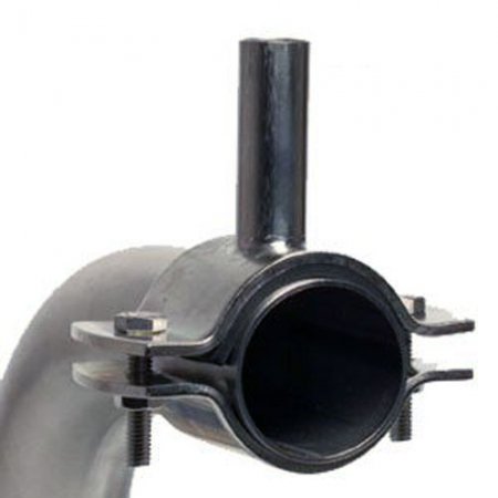 Prise à lait inox fixation boulons entrée droite - 20077 - Prise à lait inox fixation boulons entrée droite d.14-16mm pour tube 38/40mm