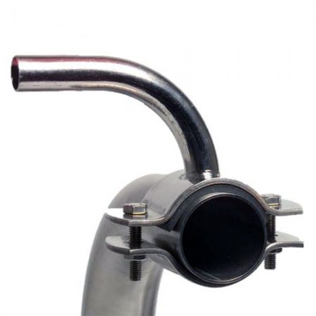 Prise à lait inox fixation boulons entrée coudée 90° - 20078/5 - Prise à lait inox fixation boulons entrée coudée 90° d.14 pour tube 38/40 mm / Prix unitaire par 5 mini.