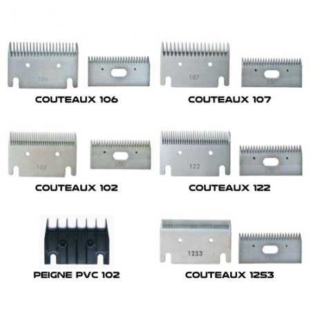 Couteaux pour Liscop Power Clip et Kombi RS 250