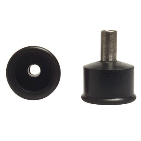 Bouchons caoutchouc avec sortie inox - 20338 - Bouchon caoutchouc d.32mm avec sortie inox d.16mm