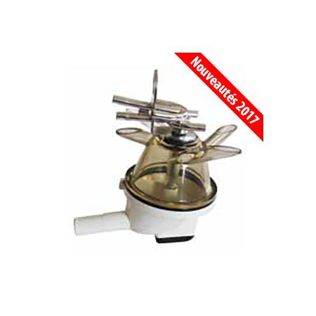 Griffe Flo Star sans coupure de vide adaptable Boumatic - 220026/3 - Embase blanche Flo Star sans trou pour coupure de vide adaptable Boumatic /prix pièce par 3