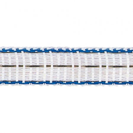 Ruban nylon blanc/bleu 20mm renforcé avec 7 fils conducteurs cuivre d.0,30mm - 11574 - Ruban nylon blanc/bleu 20mm renforcé avec 7 fils conducteurs cuivre d.0,30mm rouleau 200m