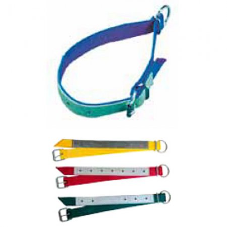 Collier nylon avec renforcement cuir pour moutons et chèvres - 11782 - Collier nylon avec renforcement cuir pour moutons et chèvres couleur bleue / prix unitaire par lot de 10