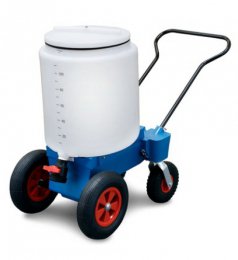 Mélangeur mobile 110L plastique 4 roues