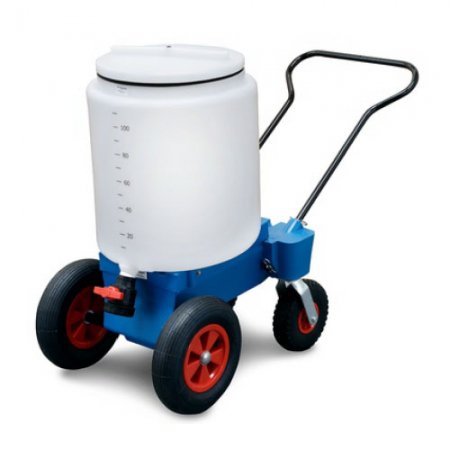 Mélangeur mobile 110L plastique 4 roues - 12080 - Mélangeur mobile 110L plastique 4 roues