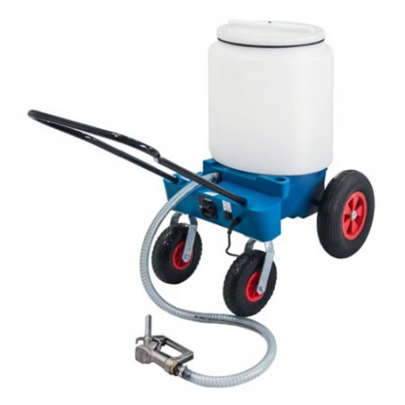 Mélangeur mobile 110L plastique 4 roues + pompe 45L/min - 12081 - Mélangeur mobile 110L plastique 4 roues + pompe 45L/min