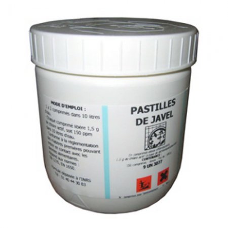 Boite 500g pastilles javel - 12252 - Boite 500g pastilles javel