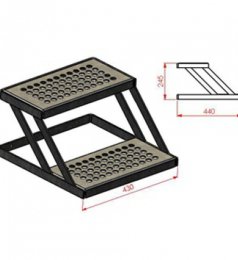 Escalier suspendu 2 marches