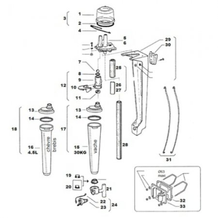 Kit joint SAV origine Waikato (pièces 2,8,11,22,23) - 25594650 - Kit joint SAV origine Waikato (pièces 2,8,11,22,23)