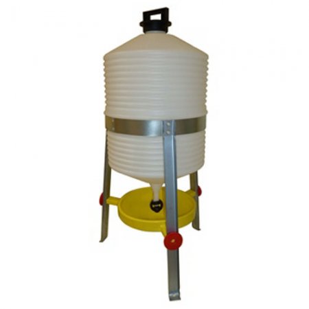 Abreuvoir pour volailles 30L corps plastique et pieds galva - 12309 - Abreuvoir pour volailles 30L corps plastique et pieds galva