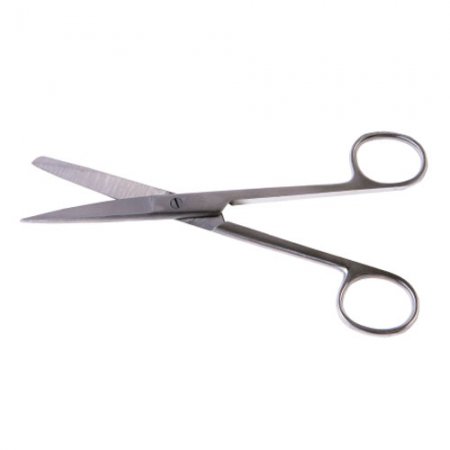 Ciseaux chirurgicaux vétérinaires inox - 12474 - Ciseaux chirurgicaux vétérinaires droits bouts pointu/mousse inox 18cm