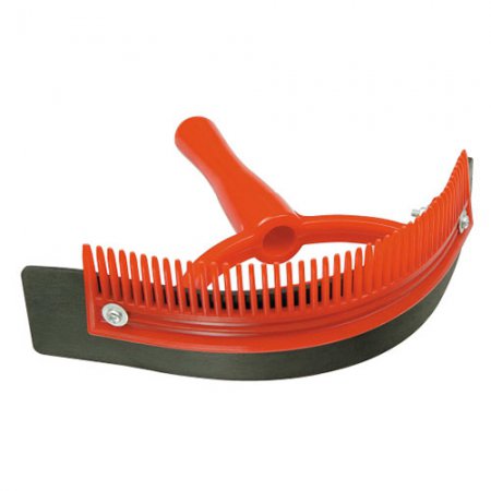 Grattoir de sueur plastique en demi-lune avec brosse - 12566 - Grattoir de sueur plastique en demi-lune avec brosse