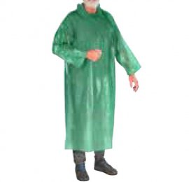 Blouse intégrale jetable polyéthylène verte  ( Lot de 120 pièces )