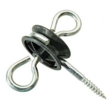 Isolateur à double anneau pour portail avec vis - Lot de 10 pièces - 12632 - Isolateur à double anneau pour portail avec vis - Lot de 10 pièces