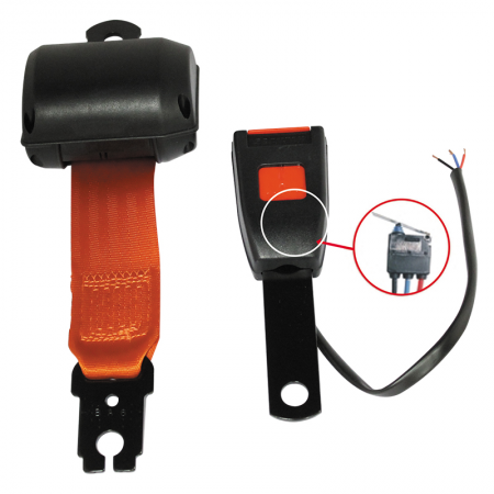 Kit ceinture enrouleur 2 points orange - 12681 - Kit ceinture enrouleur 2 points orange