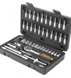 Coffret cliquet 1/4 46 pièces Tolsen