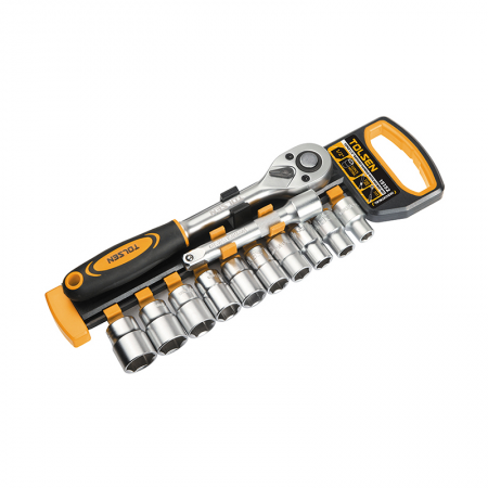 Kit cliquet 1/2" 12 pièces Tolsen - 13222 - Kit cliquet 1/2" 12 pièces Tolsen