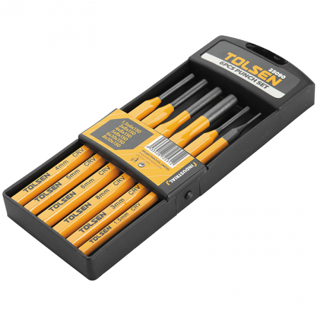 Kit chasse goupille 6 pièces Tolsen - 13319 - Kit chasse goupille 6 pièces Tolsen