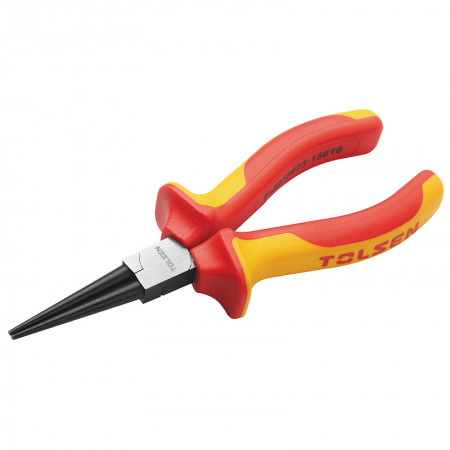 Pince bec rond isolée 160mm Tolsen - 13410 - Pince bec rond isolée 160mm Tolsen