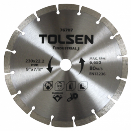 disque diamant 10mm 230X2X22mm Tolsen - 13466 - disque diamant 10mm 230X2X22mm