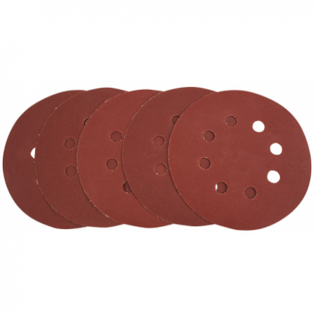 5 disques abrasifs diam. 125mm Tolsen - 13476 - 5 disques abrasifs diam. 125mm- grains 80