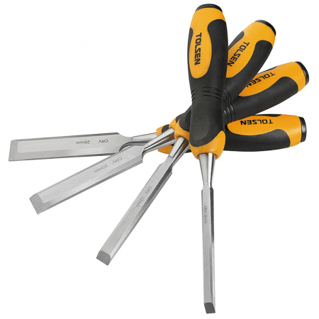 Kit 4 ciseaux à bois Tolsen - 13444 - Kit 4 ciseaux à bois Tolsen