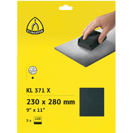 Paquet de 5 feuilles abrasives grain 240 Klingspor - 13522 - Paquet de 5 feuilles abrasives grain 240 Klingspor / Par lot de 5