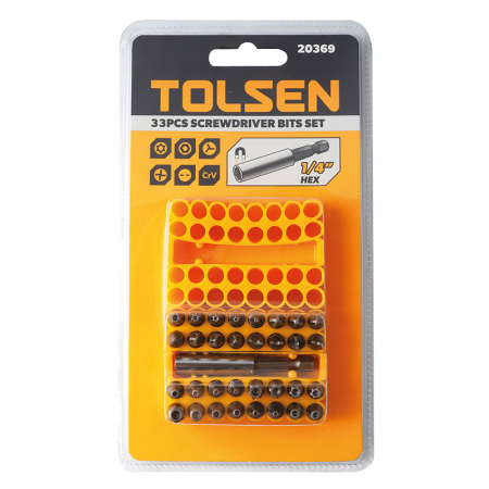 Coffret embouts magnétiques 33 pièces pour visseuse Tolsen - 13642 - Coffret embouts magnétiques 33 pièces pour visseuse Tolsen
