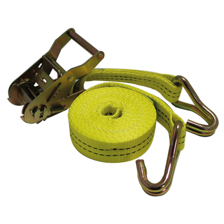 Sangle d'arrimage jaune - Longueur 5m - 14073 - Sangle d'arrimage jaune - Longueur 5m