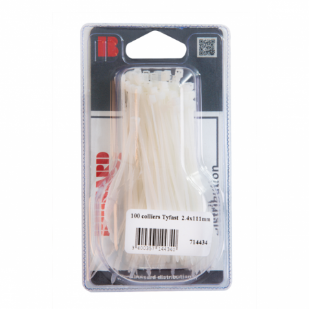 Collier de serrage 2,4x111mm naturel UV - 100 pièces - 14272 - Collier de serrage 2,4x111mm naturel UV - 100 pièces