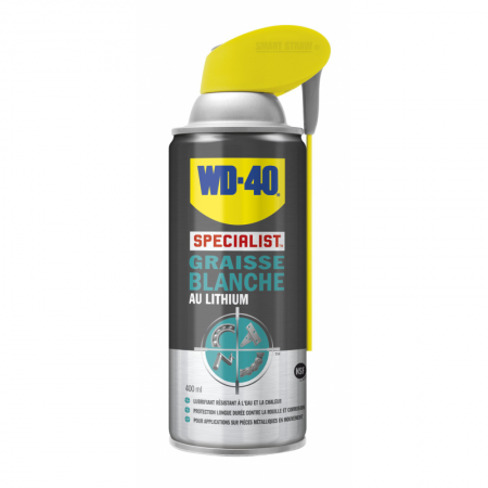 Aérosol WD40 graisse blanche au lithium système professionnel 400ml - 14451/3 - Aérosol WD40 graisse blanche au lithium système professionnel 400ml prix pièce/ Par 3 mini
