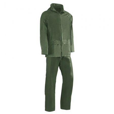 Ensemble pluie PVC vert - 14699 - Ensemble pluie PVC vert Taille L