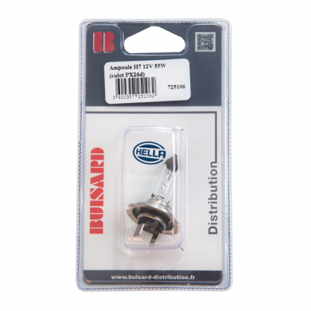 Ampoule H7 12V 55W Hella sous blister / à l'unité - 14907 - Ampoule H7 12V 55W Hella sous blister / à l'unité