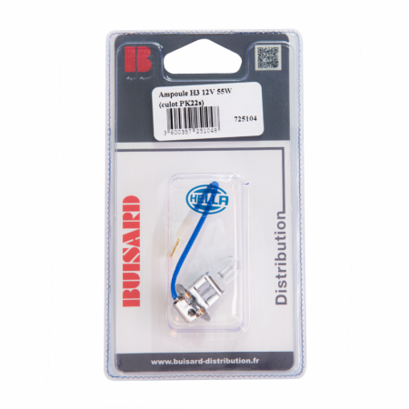 Ampoule H3 12V 55W Hella sous blister / à l'unité - 14908 - Ampoule H3 12V 55W Hella sous blister / à l'unité