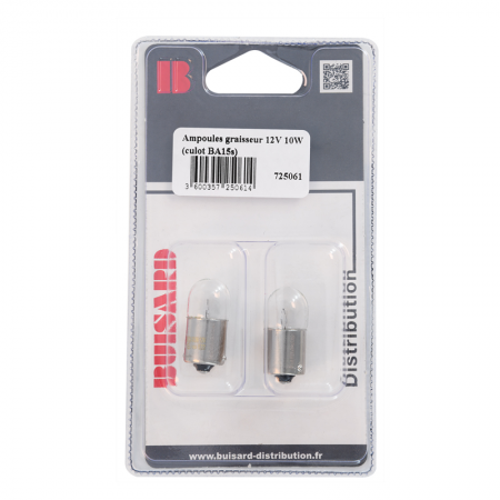 Ampoule graisseur 12V 10W Lumitrack sous blister / lot de 2 - 14910 - Ampoule graisseur 12V 10W Lumitrack sous blister / lot de 2