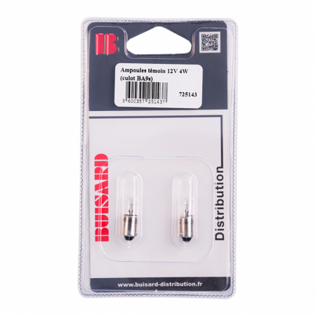 Ampoule témoin 12V 4W Lumitrack sous blister / lot de 2 - 14925 - Ampoule témoin 12V 4W Lumitrack sous blister / lot de 2