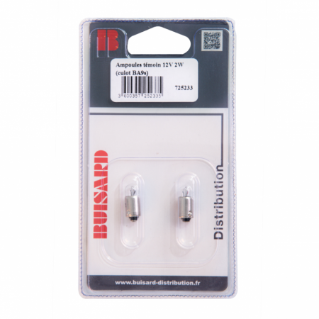 Ampoule témoin 12V 2W Lumitrack sous blister / lot de 2 - 14927 - Ampoule témoin 12V 2W Lumitrack sous blister / lot de 2