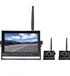 Kit rétrovision Visiotrack sans fil 2 caméras 140° écran 7"