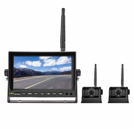 Kit rétrovision Visiotrack sans fil 2 caméras 140° écran 7"