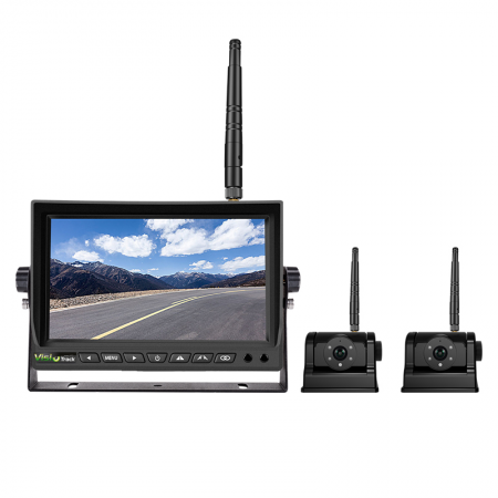 Kit rétrovision Visiotrack sans fil 2 caméras 140° écran 7" - 14954 - Kit rétrovision Visiotrack sans fil 2 caméras 140° écran 7"