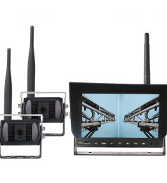 Kit rétrovision Multivision Visiotrack 2 caméras sans fil HD 120° écran 7"