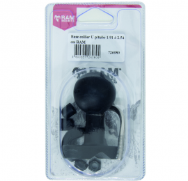 Bras pour tube rond + rotule d.1,5" RAM sous blister / à l'unité