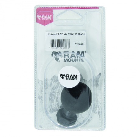 Tige filetée M8X125 + rotule d.1,5" RAM sous blister / à l'unité - 15030 - Tige filetée M8X125 + rotule d.1,5" RAM sous blister / à l'unité