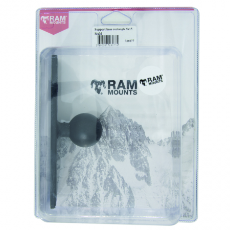 Base rectangle + rotule d.1,5" RAM sous blister / à l'unité - 15042 - Base rectangle + rotule d.1,5" RAM sous blister / à l'unité