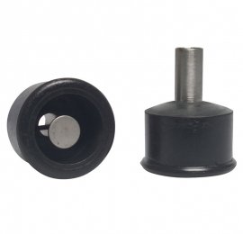 Bouchon caoutchouc avec tube + tête de rincage inox