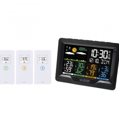 Station météo couleur avec prévision et 3 capteurs