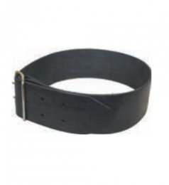 Collier cuir pour cloches avec boucle fer 120x9cm